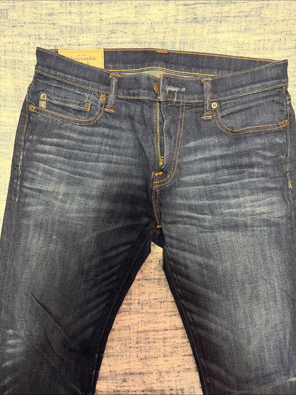 Abercrombie & Fitch Men's Super Skinny Jeans - Dark Blue